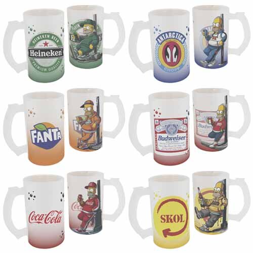 Pacote Artes Canecas Chopp Cervejas Refri Homer Simpson Sublimação