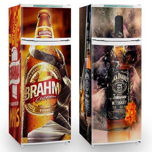 Artes Plotagem Freezer Envelopamento Geladeira Estampas