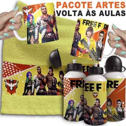Artes Volta às Aulas Toalhinhas Garrafinhas Squeeze Editável