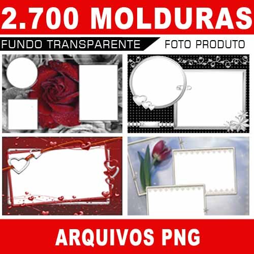 Pacote 2.700 Artes Molduras Png para Fotos Sublimação