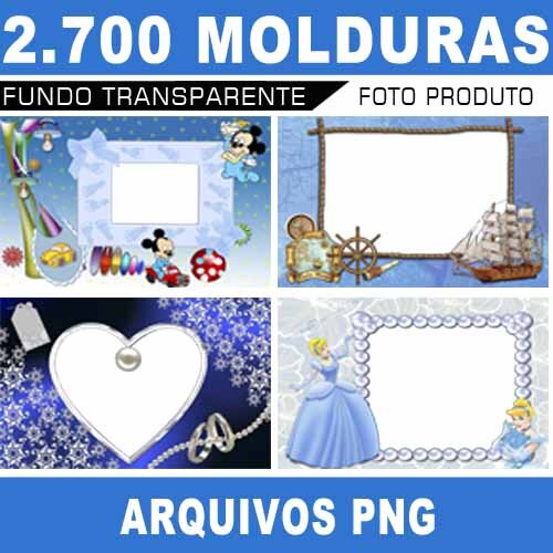 2.700 Molduras Digitais Png Fundo Transparente Foto Produto