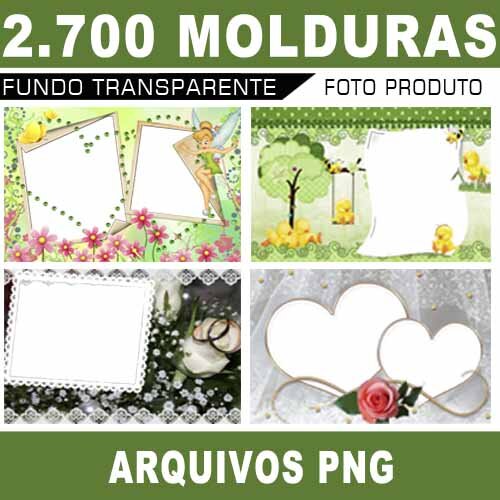 2.700 Molduras Digitais Png Fundo Transparente Foto Produto