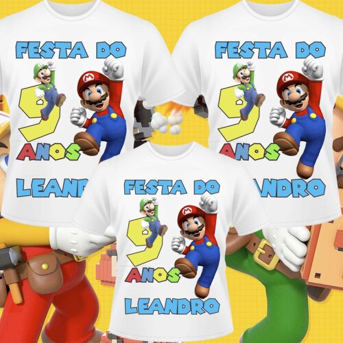 Kit Digital Sublimação Coleção Aniversário Artes Camisetas