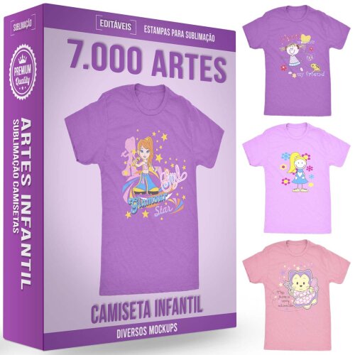 Estampas Infantil Editáveis 7.000 Artes Vetores Crianças