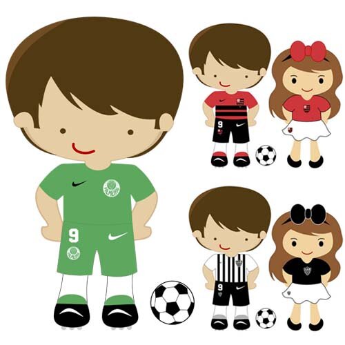 Artes Vetores Bonequinhos Times Tal Pai Futebol Editáveis