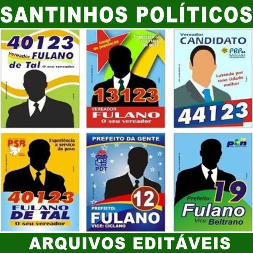 Artes Editáveis Santinhos Políticos Eleições Cdr Psd