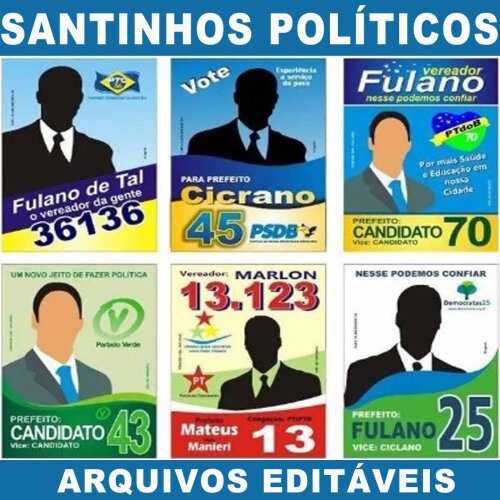 Artes Editáveis Santinhos Políticos Eleições Cdr Psd