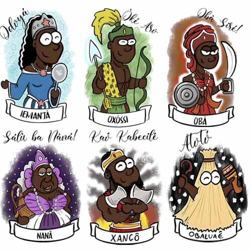 Artes Orixás Desenhos Bonequinhos Png Estampas Sublimação