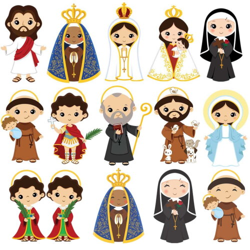 Vetores Editáveis Santinhos Artes Corel Png Santos