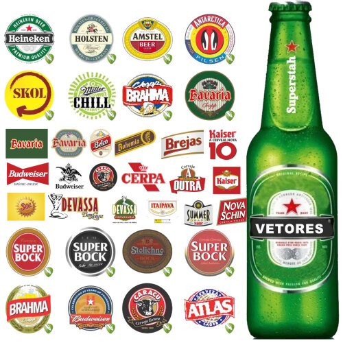 Pacote Vetores Cervejas Sublimação Porta Copos Bebidas Artes Ed