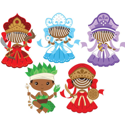 Pacote Artes Vetores Orixás Baby Cute Estampas Editáveis