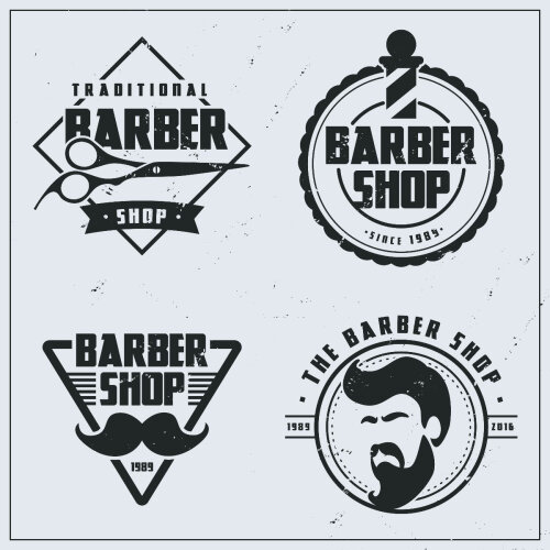 Vetores Salão Beleza Barbearia Tesouraria Artes Estampas