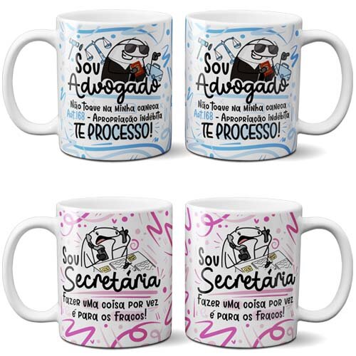 Estampas Profissões Florks Artes Sublimação Canecas Mockups