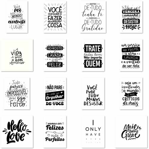 Pack Artes Kit Digital 1600 Frases Criativas Estampas Sublim
