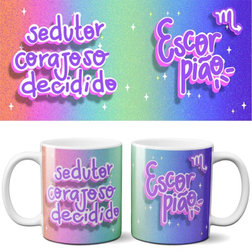 Pacote 96 Artes Canecas Signos Pandoca Elementos Estampas