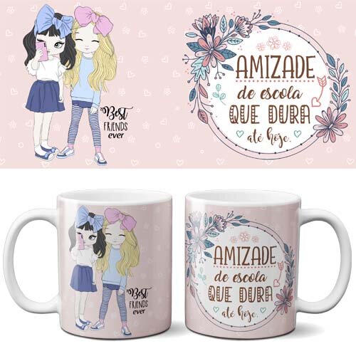 Pack 15 Artes Amizade Amigos Sublimação Canecas Mockups