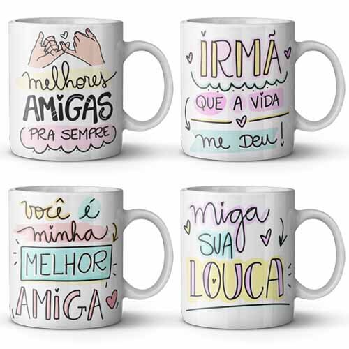 Artes Frases Amizades Sublimação Canecas Amigos Mockups Png