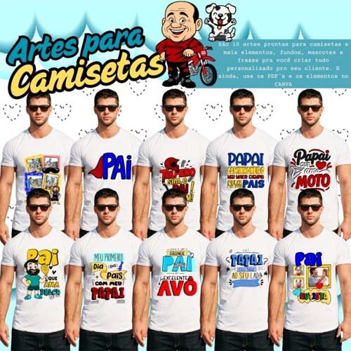Pack Artes Pais Sublimação Canecas Camisetas Kit Digital Person