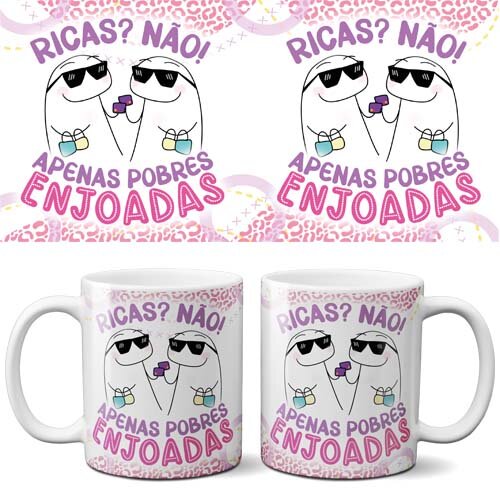 Pacote 18 Artes Canecas Amizades Flork Editáveis Corel Png