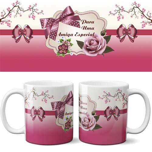 Artes Canecas Amizade Amigos Amigas Sublimação Mockups