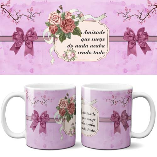 Estampas Canecas Amizade Amigos Amigas Sublimação Canecas