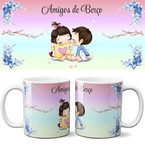 Estampas Canecas Amizade Amigos Amigas Sublimação Canecas