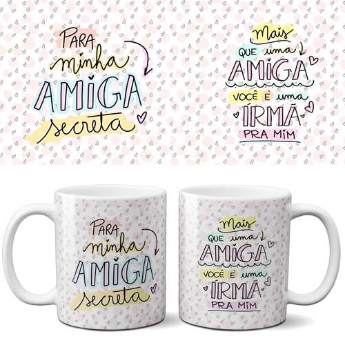 Pacote 25 Artes Canecas Frases Dia Amizade Amigos Sublimação Pn