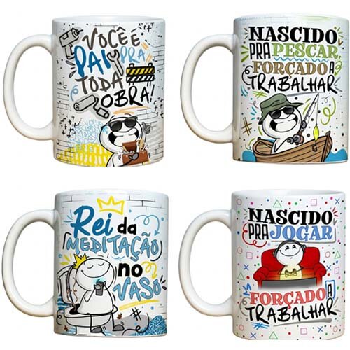 Pack Artes Dia Dos Pais Sublimação Canecas Abcx21 Kit Digital Mockups
