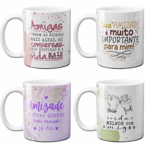 Artes Amizade Amigo Sublimação Canecas Editáveis Corel Vtg08