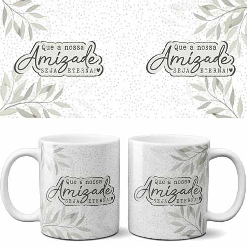 Artes Amizade Amigo Sublimação Canecas Editáveis Corel Vtg08