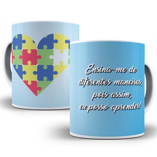 Estampas Canecas Autista Autismo 60 Artes Sublimação