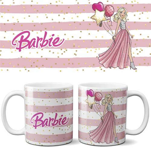 Pacote 30 Artes Canecas Barbie Estampas Sublimação Mockups