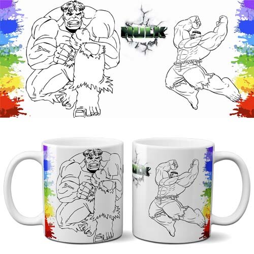 Pack Artes Colorir Canecas Sublimação Pintar Mockups