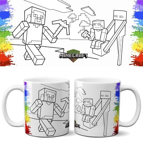 Pack Artes Colorir Canecas Sublimação Pintar Mockups