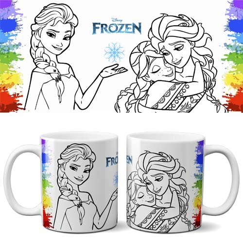 Artes Sublimação Canecas Colorir Desenhos Mockups