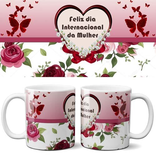 Pacote Artes Canecas Dia Mulher Mulheres Estampas Mockups