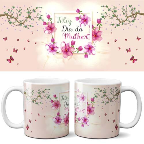 Pacote Artes Canecas Dia Mulher Mulheres Estampas Mockups