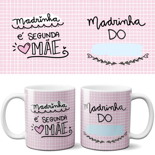 Pacote Artes Canecas Madrinha Padrinho Dindo Dinda Pandoca