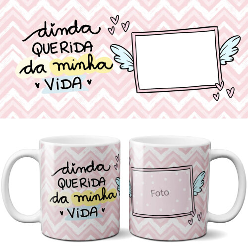 Artes Canecas Dindo Dinda Frases Pandoca Mockups Sublimação