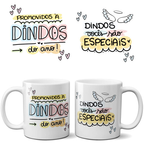 Estampas Canecas Madrinha Padrinho Dindo Dinda Png Pandoca