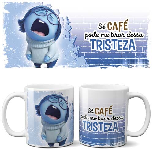 Estampas Filme Divertida Mente Sublimação Canecas Pack 1