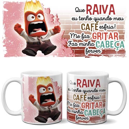 Estampas Filme Divertida Mente Sublimação Canecas Pack 1