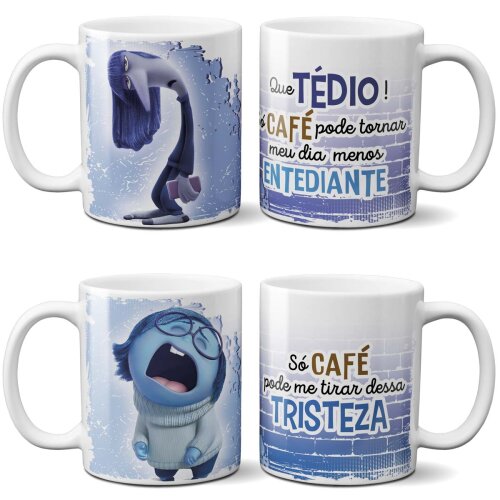 Pack Artes Canecas Divertida Mente Mockups Sublimação Pack 1