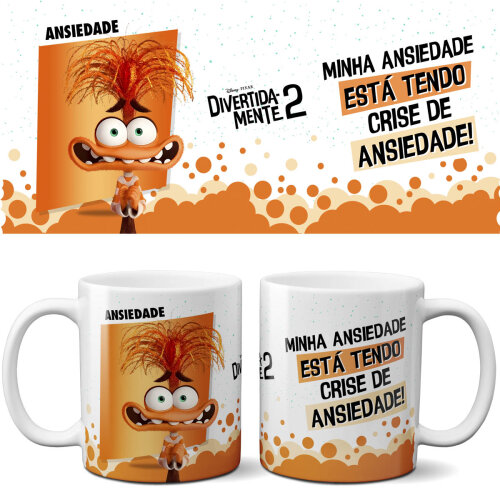 Pack 13 Artes Canecas Divertida Mente Sublimação Pack 2