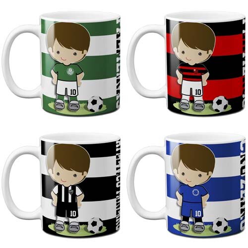 Pack 20 Artes Canecas Times Futebol Bonequinhos Mockups