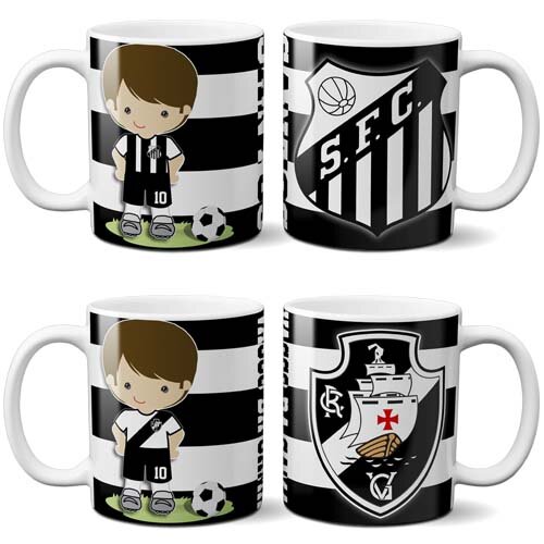 Pacote 20 Artes Canecas Times Futebol Bonequinhos Mockups