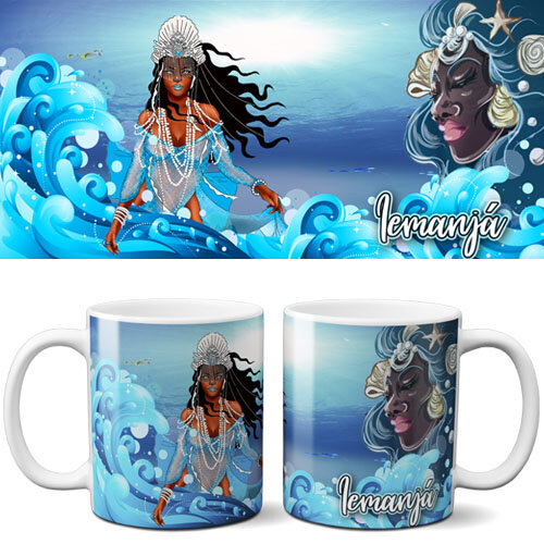 Pacote Artes Canecas Orixás Editáveis Mockups Sublimação