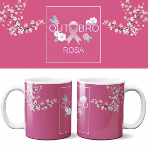 Artes Canecas Outubro Rosa Editáveis Corel Png Sublimação