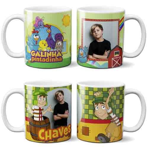 Artes Editáveis Infantil Crianças Canecas Mockups Sublimação