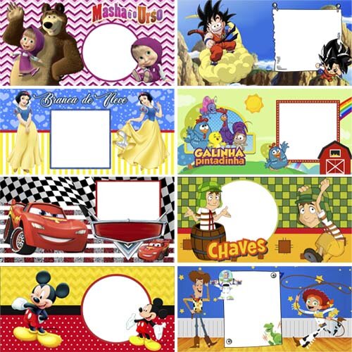 Estampas Canecas Dia Crianças Infantil Editáveis Mockups